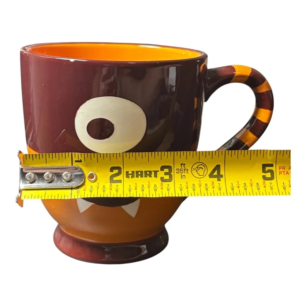 Starbucks 2006 Halloween Cyclops Monster Orange‎ Brown Coffee Mug Vintage